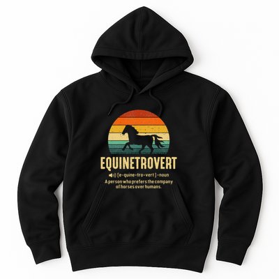 Equinetrovert Equestrian Equine Introvert Hoodie
