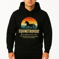 Equinetrovert Equestrian Equine Introvert Hoodie
