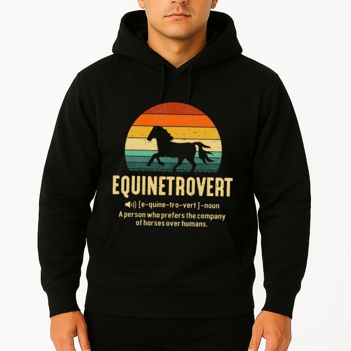 Equinetrovert Equestrian Equine Introvert Hoodie