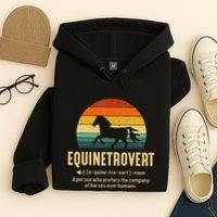 Equinetrovert Equestrian Equine Introvert Hoodie