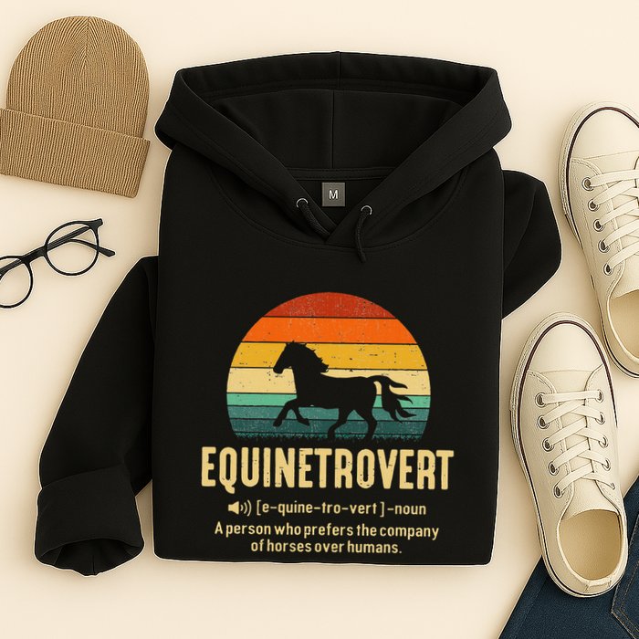 Equinetrovert Equestrian Equine Introvert Hoodie