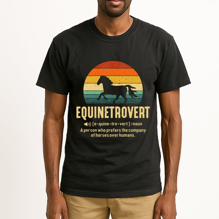 Equinetrovert Equestrian Equine Introvert Tall T-Shirt