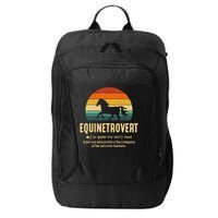 Equinetrovert Equestrian Equine Introvert City Backpack