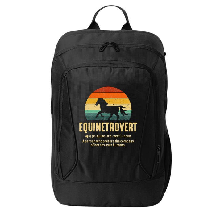 Equinetrovert Equestrian Equine Introvert City Backpack