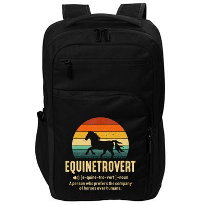 Equinetrovert Equestrian Equine Introvert Impact Tech Backpack