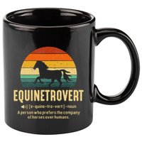 Equinetrovert Equestrian Equine Introvert 11oz C Handle Ceramic Mug