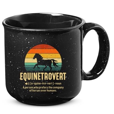 Equinetrovert Equestrian Equine Introvert 15oz Campfire Ceramic Mug