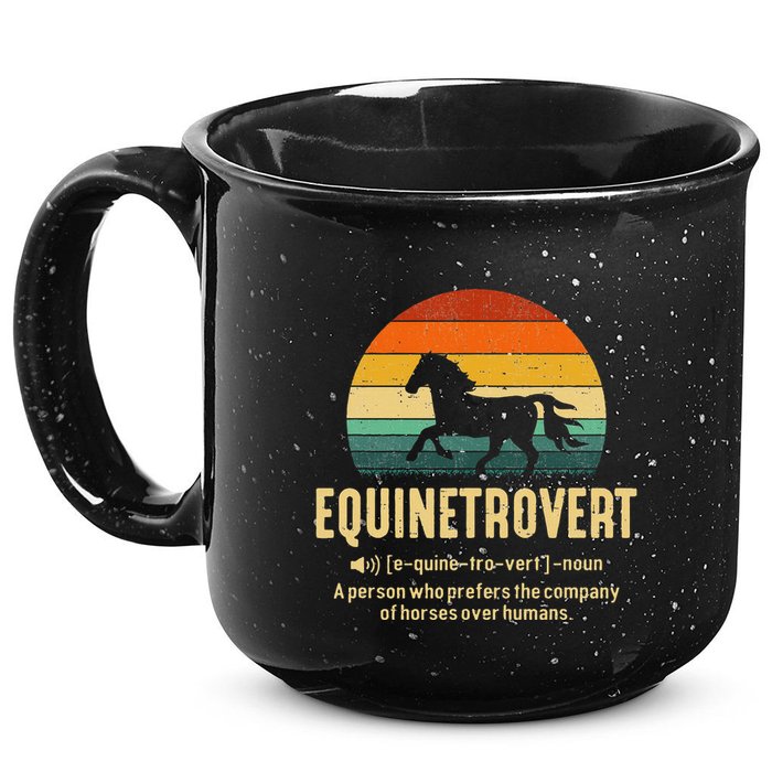 Equinetrovert Equestrian Equine Introvert 15oz Campfire Ceramic Mug