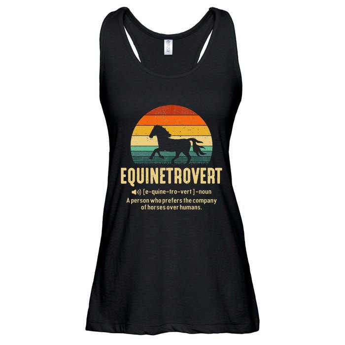 Equinetrovert Equestrian Equine Introvert Ladies Essential Flowy Tank