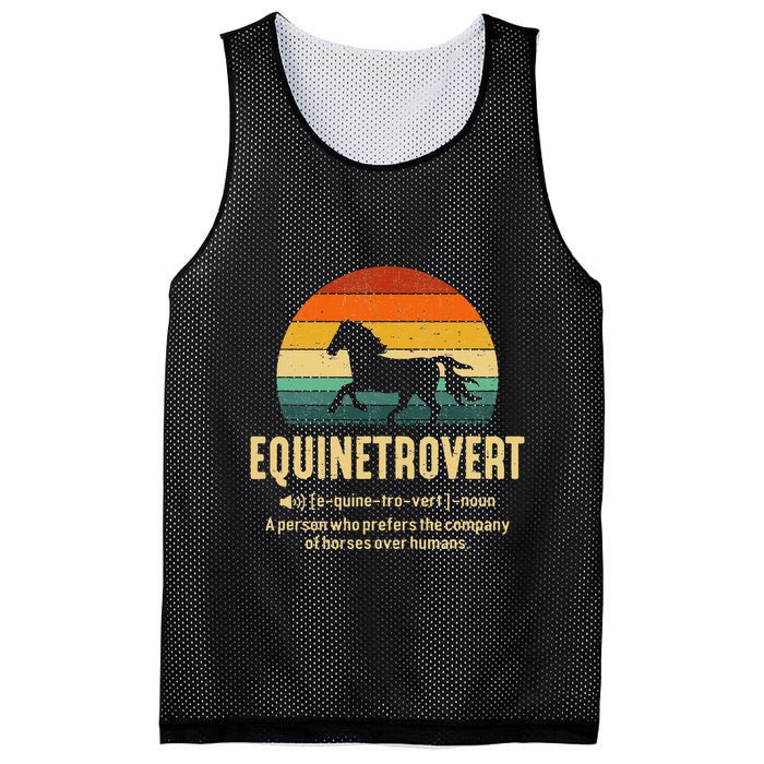 Equinetrovert Equestrian Equine Introvert Mesh Reversible Basketball Jersey Tank