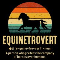 Equinetrovert Equestrian Equine Introvert Premium T-Shirt