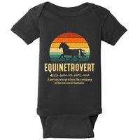 Equinetrovert Equestrian Equine Introvert Baby Bodysuit