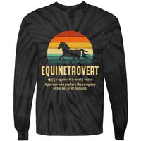 Equinetrovert Equestrian Equine Introvert Tie-Dye Long Sleeve Shirt