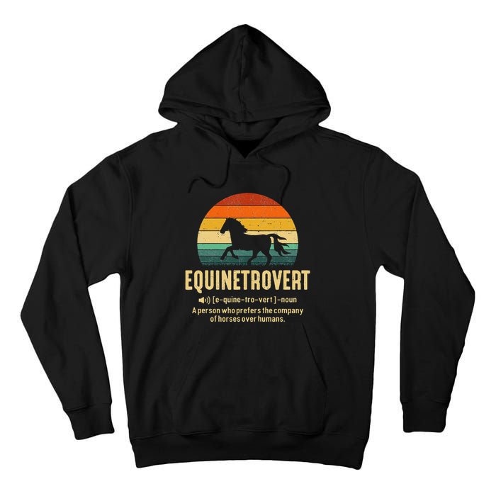 Equinetrovert Equestrian Equine Introvert Tall Hoodie