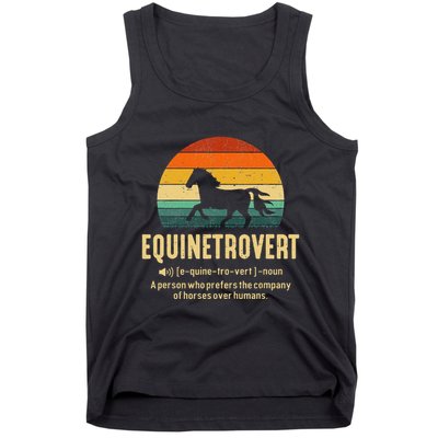 Equinetrovert Equestrian Equine Introvert Tank Top