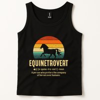 Equinetrovert Equestrian Equine Introvert Tank Top