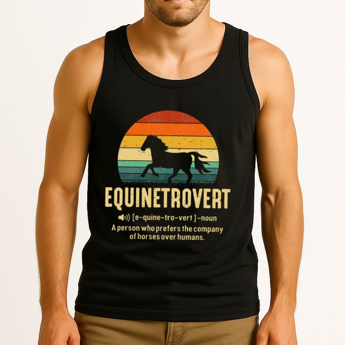 Equinetrovert Equestrian Equine Introvert Tank Top