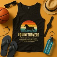Equinetrovert Equestrian Equine Introvert Tank Top