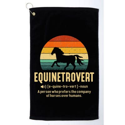 Equinetrovert Equestrian Equine Introvert Golf Towel