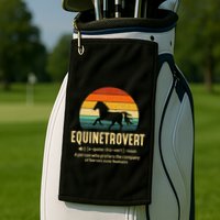 Equinetrovert Equestrian Equine Introvert Golf Towel