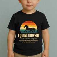 Equinetrovert Equestrian Equine Introvert Toddler T-Shirt