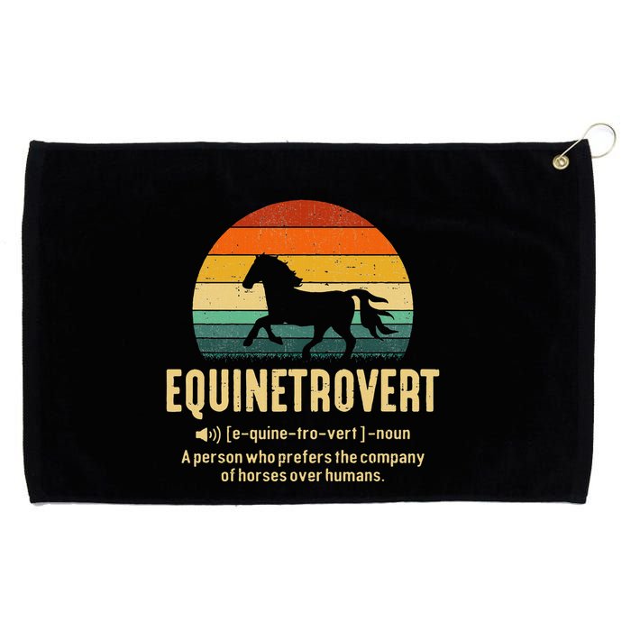 Equinetrovert Equestrian Equine Introvert Grommeted Golf Towel