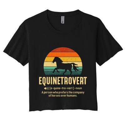 Equinetrovert Equestrian Equine Introvert Crop Top