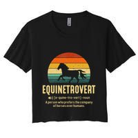 Equinetrovert Equestrian Equine Introvert Crop Top