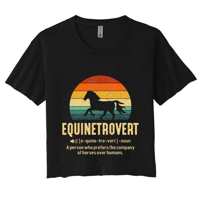 Equinetrovert Equestrian Equine Introvert Crop Top