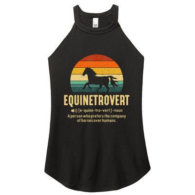 Equinetrovert Equestrian Equine Introvert Women's Perfect Tri Rocker Tank