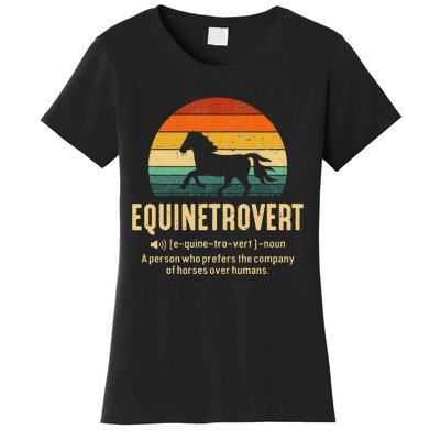 Equinetrovert Equestrian Equine Introvert Women's T-Shirt