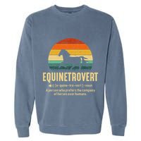 Equinetrovert Equestrian Equine Introvert Garment-Dyed Sweatshirt