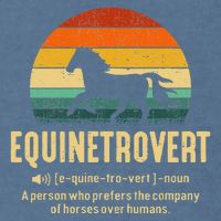 Equinetrovert Equestrian Equine Introvert Garment-Dyed Sweatshirt