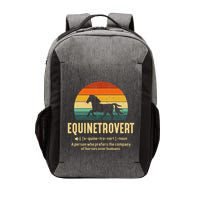 Equinetrovert Equestrian Equine Introvert Vector Backpack