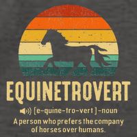 Equinetrovert Equestrian Equine Introvert Vector Backpack