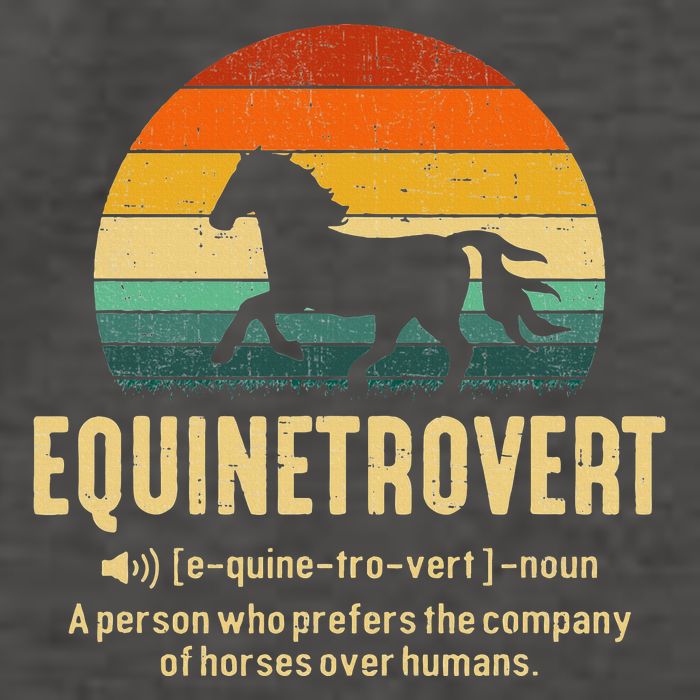 Equinetrovert Equestrian Equine Introvert Vector Backpack