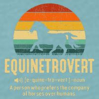 Equinetrovert Equestrian Equine Introvert Sueded Cloud Jersey T-Shirt