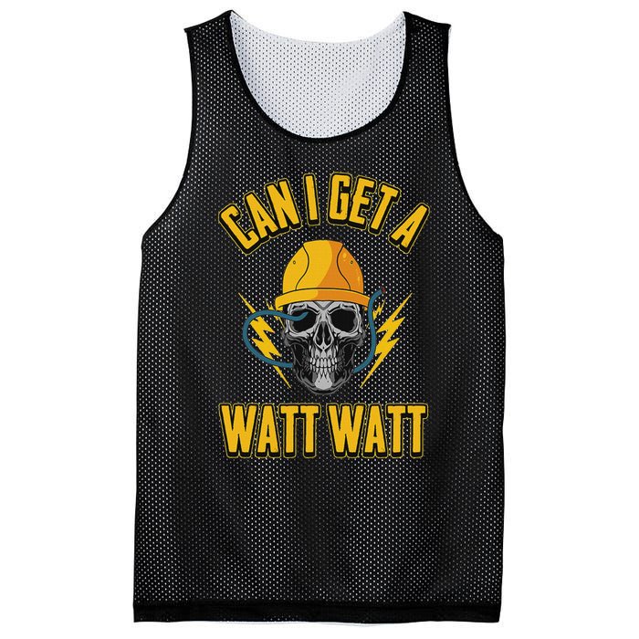 Electrician Electrical Engineer Can I Get A Watt Watt Mesh Reversible Basketball Jersey Tank