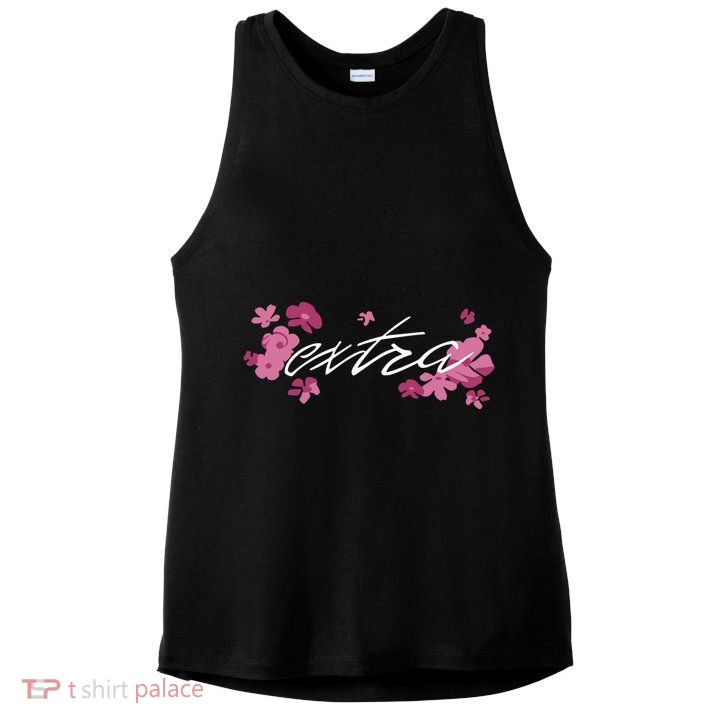 Extra Emily Extra Floral Ladies PosiCharge Tri-Blend Wicking Tank