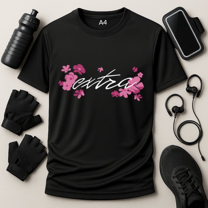 Extra Emily Extra Floral Cooling Performance Crew T-Shirt