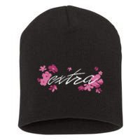 Extra Emily Extra Floral Short Acrylic Beanie