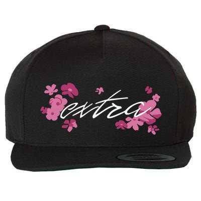 Extra Emily Extra Floral Wool Snapback Cap