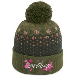 Extra Emily Extra Floral The Baniff Cuffed Pom Beanie