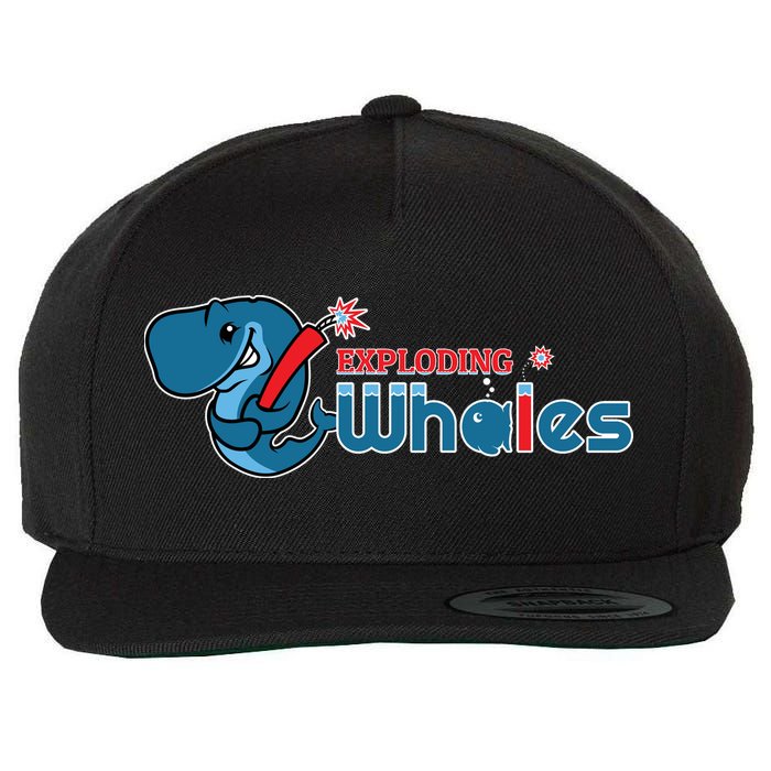 Eugene Emeralds Exploding Whales Wool Snapback Cap