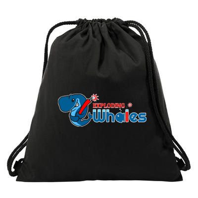 Eugene Emeralds Exploding Whales Drawstring Bag