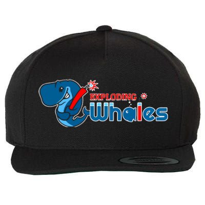 Eugene Emeralds Exploding Whales Wool Snapback Cap