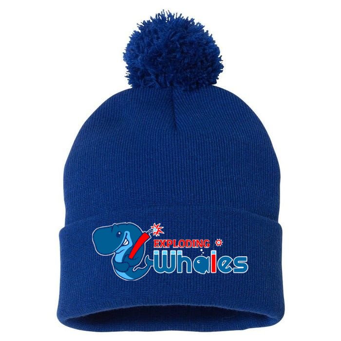 Eugene Emeralds Exploding Whales Pom Pom 12in Knit Beanie