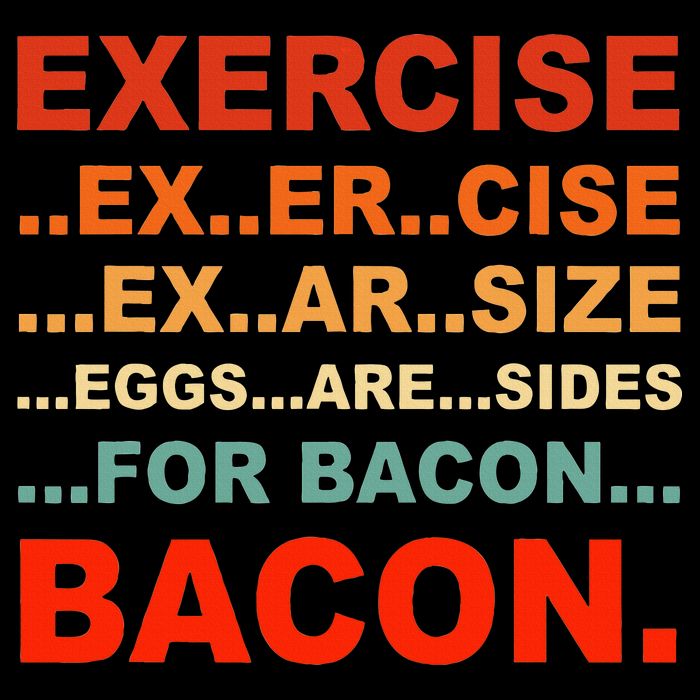Exercise Exarsize Eggs Are Sides For Bacon Bacon Drawstring Bag