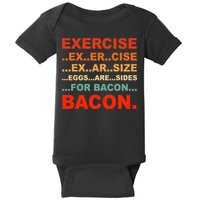 Exercise Exarsize Eggs Are Sides For Bacon Bacon Baby Bodysuit