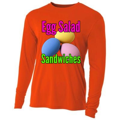 Easter Eggs Egg Salad Sandwiches Moms Funny Easter Cooking Cute Gift Cooling Performance Long Sleeve Crew